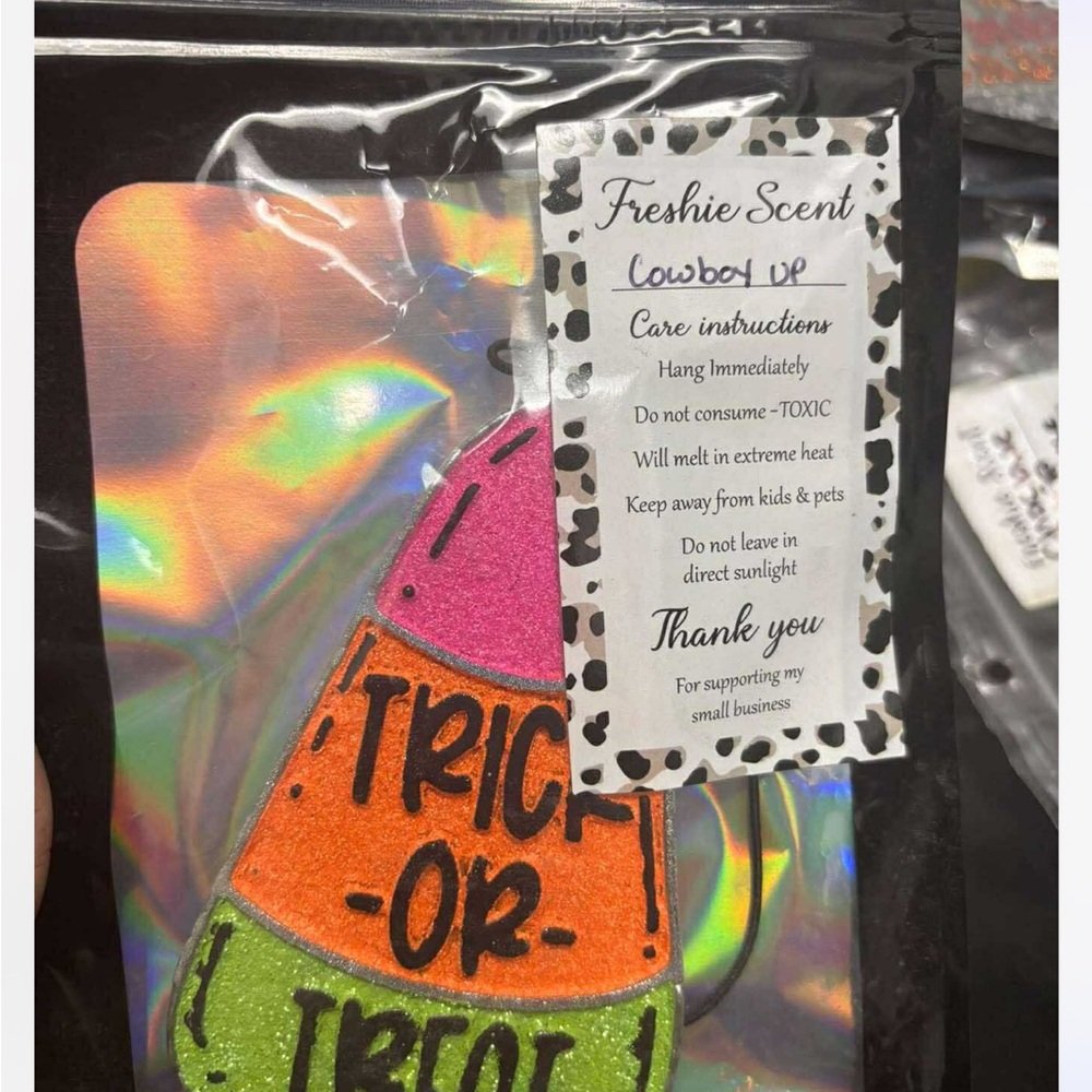 Trick or Treat Air Freshener - Pink, Orange, Green